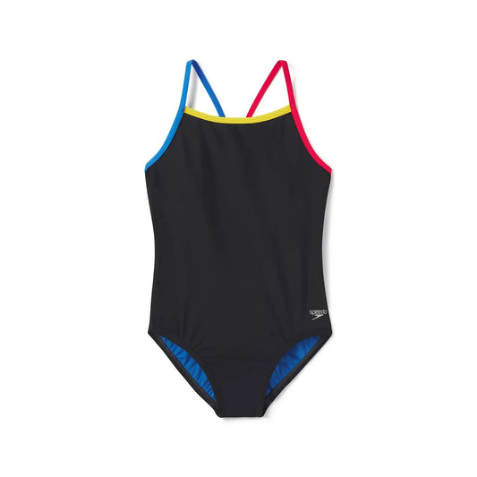 Speedo Solid Propel Back One Piece Girls' Swimsuit