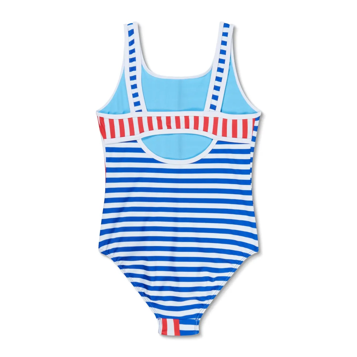 Speedo Girls' Stripe Blocked One Piece Swimsuit