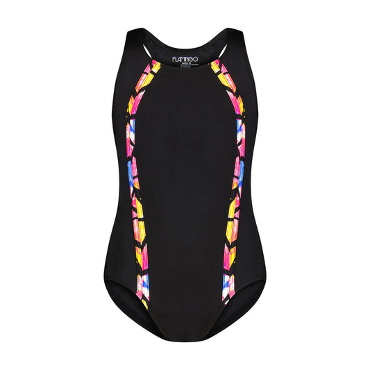 Flamingo Girls One Piece Bathing Suit - Print