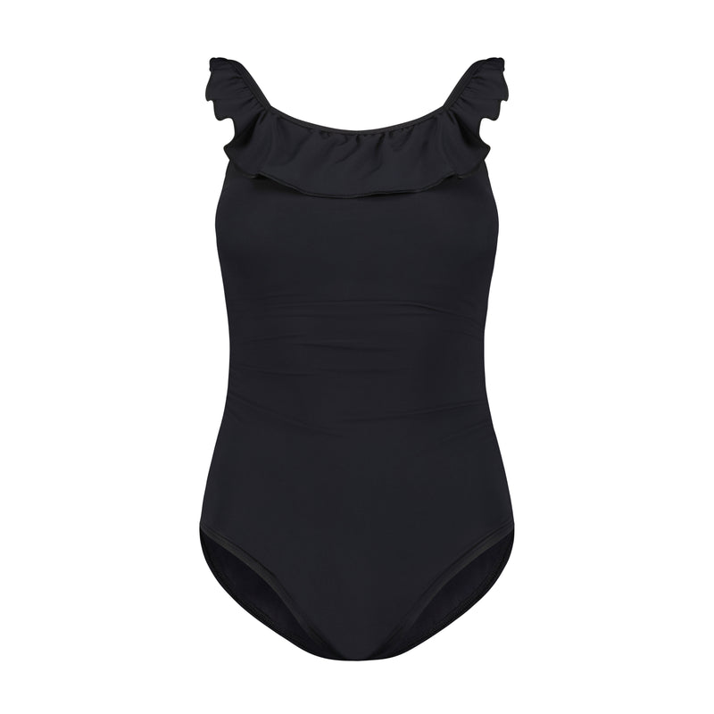Flamingo Ruffle One-Piece Swimsuit