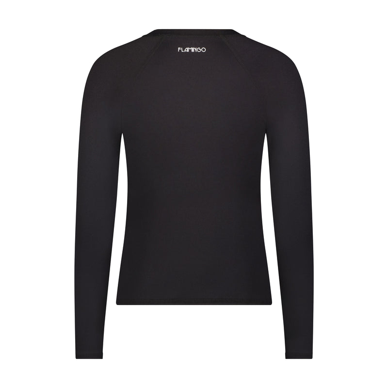 Flamingo Mesh Crew Neck Long-Sleeve Rash Guard