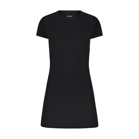 Flamingo Short Sleeve Swim Tunic - Black