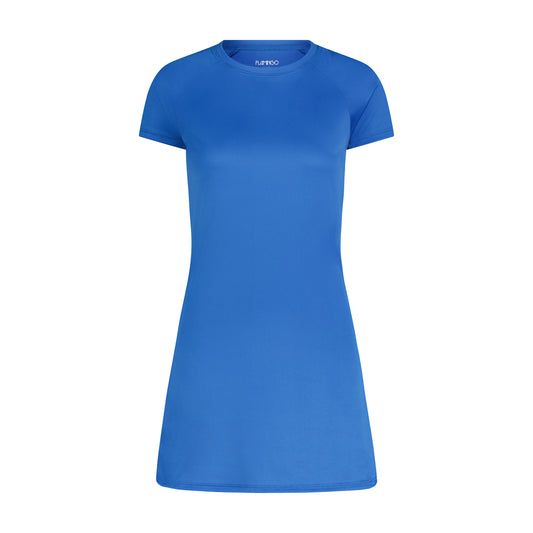 Flamingo Short Sleeve Swim Tunic - Royal Blue
